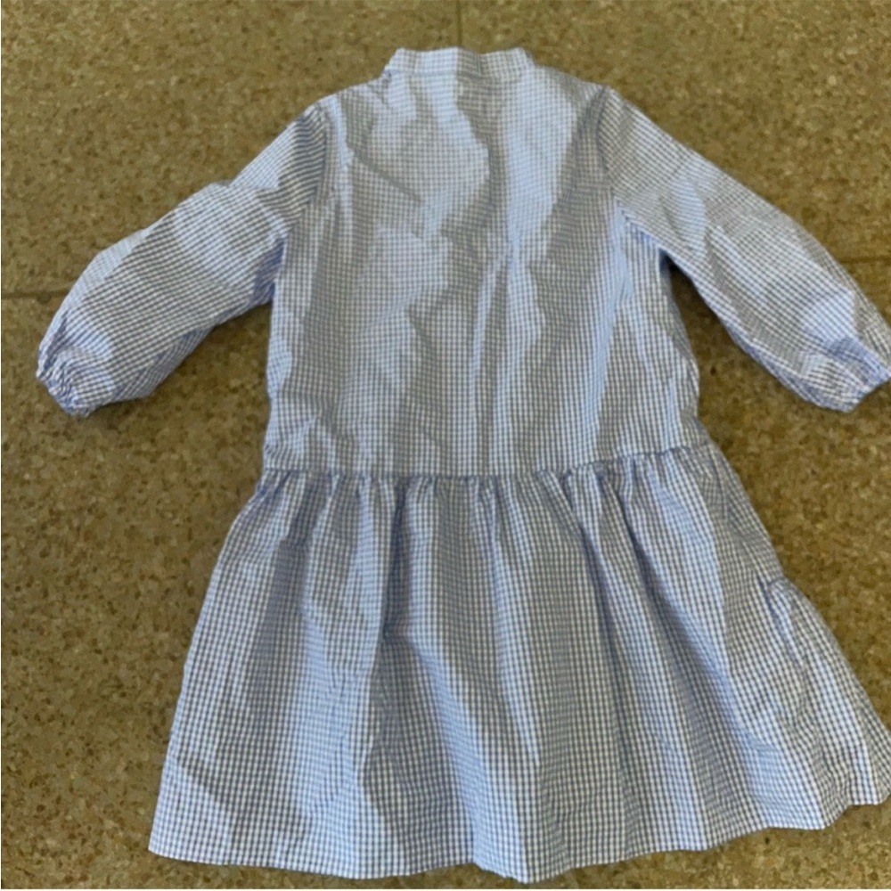 Blue Gingham Button-Down Dress - image 2